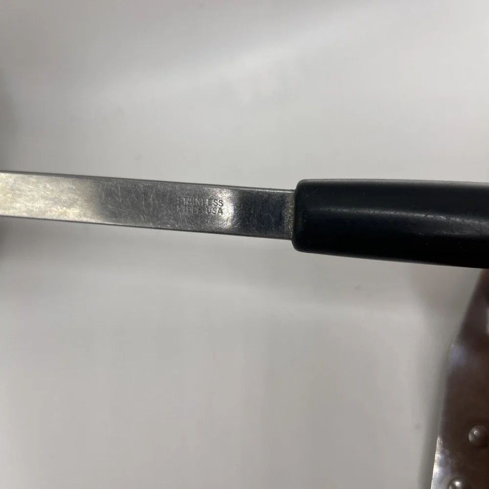Vintage Ecko stainless steel Ladle & Frosting Knife Black Handle Daisy's 1960's